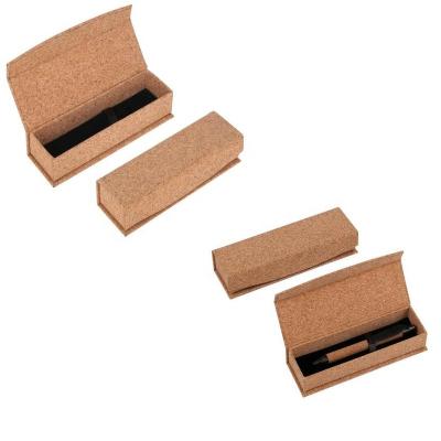 China High Quality Gift Pen Gift Packaging Box Set Eco-friendly Creative Cork Pen With Case for sale