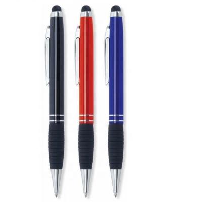 China promotional pen rubber grip and use promotional metal stylus pen aluminum pen for sale