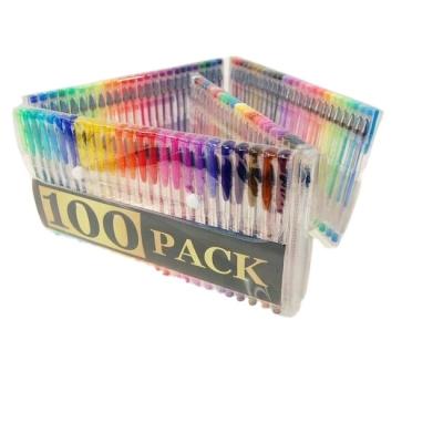 China Promotional Glitter Student Use 100 Colors Gel Pens Gel Pen Set for sale