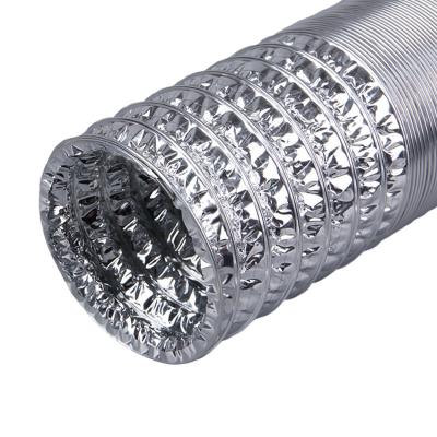 China Modern Semi Rigid Insulated Aluminum Flexible Duct Round HVAC Galvanized Flexible Air Hose for sale