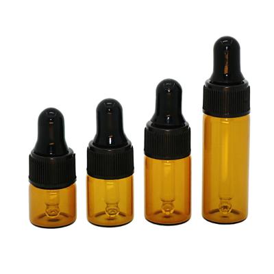 China Industrial Consumables 1ml 2ml 3ml 5ml Amber Oil Glass Bottle Empty Dropper Antiirust Oil Bottle With Cap For Tool Antirust Maintenance for sale