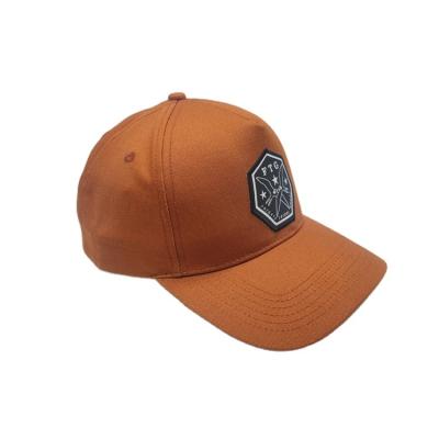 China Low moq JOINT Custom Logo Woven Metal Patch 2 Panel Two Tone Baseball Cap Hats for sale