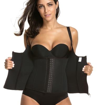 China Sustainable Wholesale Women Waist Corset Weight Loss Three-Tier Zipper Slim Body Shaper for sale