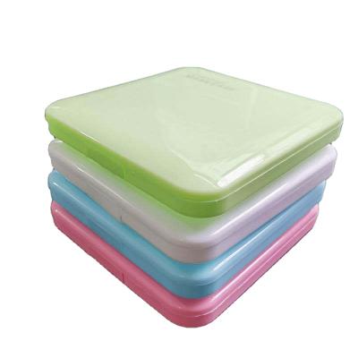 China Recycled Materials KN95 General Square Mask Case PP Plastic Mask Storage Box for sale