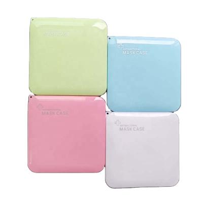 China New Dust Materials Mask Storage Box Creative Portable Flip Cover Recycled Plastic Mask Case for sale