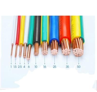 China Industrial Electrical Cable Wire Insulation Power Cable Insulated BV 35 Industrial PVC H05V PVC 400MCM Rigid Copper Single Core Building Wire for sale