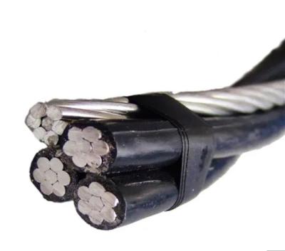 China Overhead XLPE Insulated Low Voltage 4 Core Aluminum Power Cable for sale