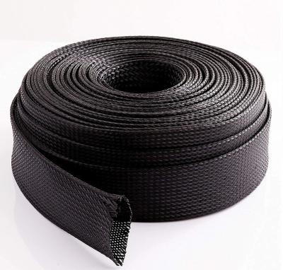 China 2021 Hot Selling Black Low Voltage Pet Braided Cable Management Protective Sleeves for sale