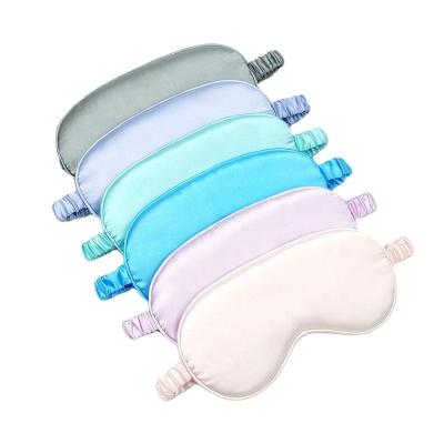 China Casual Super soft double sided silk eye mask custom logo strap elastic lunch break or hotel sleep eye mask for sale