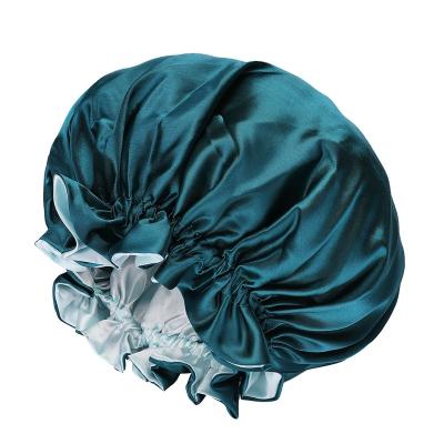 China Fashion Best Selling Silk Bonnet With Custom Logo Reversible Satin Bonnet Customized Mommy And Me Headbands Hair Bonnets elastic band for sale