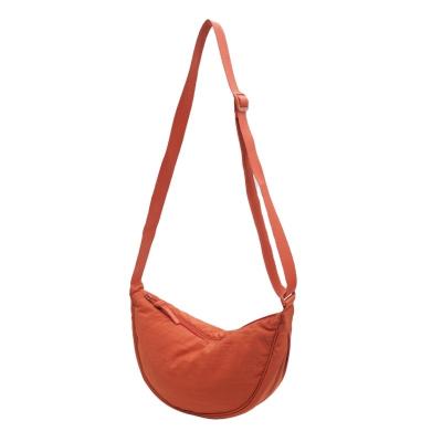 China Fashion Nylon Crescent Bag for Women Men Crossbody Bag Hobo Sling Crescent Shoulder Purse Casual Solid Color Dumpling Bag for sale