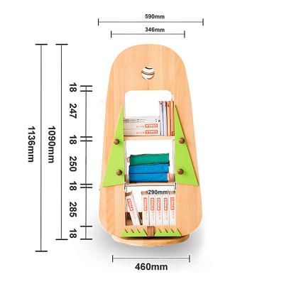 China Storage Modern Books Solid Wood Design 360 Degree Rotating Modern Kids Bedroom Bookshelf Bookcases For Children for sale