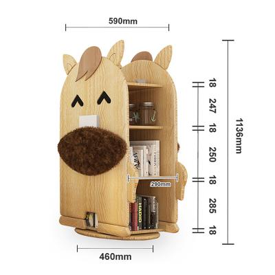 China Modern Kid Like Shape Solid Wood Multi-Layer Bedroom Storage Shelf Furniture Solid Wood Wooden Wardrobe For Kids for sale