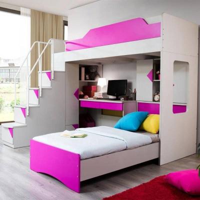 China Modern Kids Double Bunk House Beds Girl Bedroom Furniture Bunk Bed Children Beds Double Storage Stairs Kid Furniture For Kids for sale