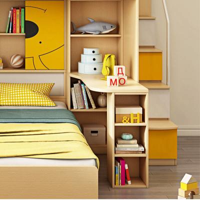 China Child Bedroom Space Saving Wardrobe Staircase Bunk Bed Wooden Bunk Bed Furniture Environmental Material For Kid With Desktop Storage for sale