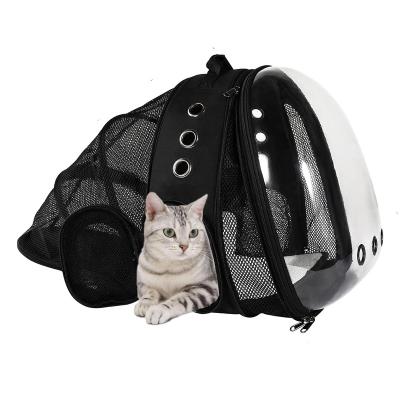 China Viable Expandable Breathable Pet Outside Backpacks Cat Backpack Pet Portable Transparent Pets for sale