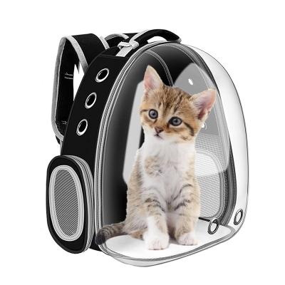 China Viable Outside Portable Clear Breathable Pet Travel Pet Cat Backpack Clear Backpack for sale