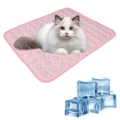 China Cooling 2022 Keep Cool In Summer Cooling Pad Ice Silk Pet Pad Cooling Home Or Cat Summer Cooling Bed Dog Outdoor Self-Cooling Pad for sale