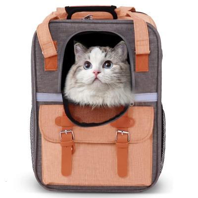 China 2022 Approved Small Animals Airline Travel Bag Pet Backpack With 3 Sides Breathable Mesh Pet Travel Carry Dog Carrier Bag Pet Backpack for sale