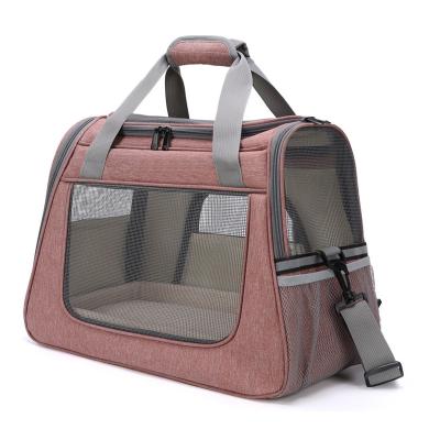 China 2022 Outdoor Pet Carriers Dog Carriers Travel Airline Dog Viable Approved Portable Cat Bag Pet Foldable Dog Carriers Outdoor Dog Carrier Bag for sale