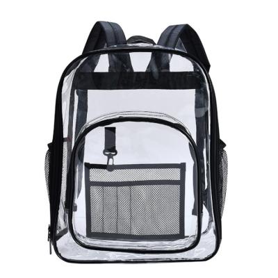 China Durable Travel Packing Cubes PVC Storage Bag Large Capacity Student Schoolbag Transparent Waterproof Backpack 2022 for sale