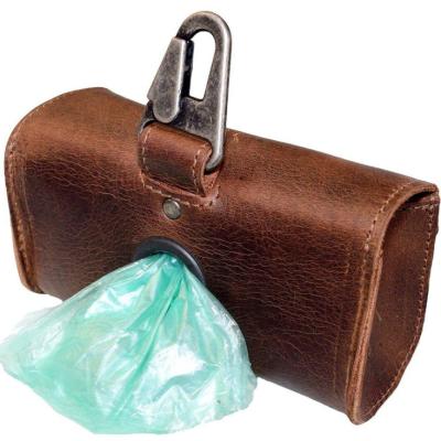 China 2022 Breathable Leather Dog Poop Bag Dispenser Custom Portable Dog Poop Bag Container Dog Poop Bag for sale