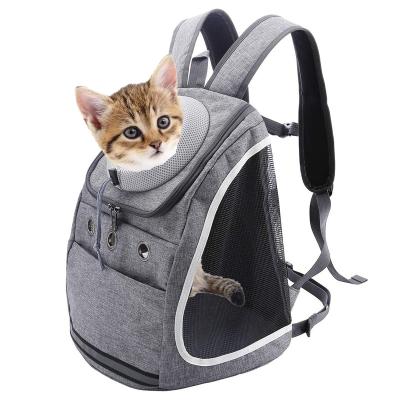 China Cat Backpack Pet Carrier Bag Cat And Dog Pet Clear Portable Comfortable Breathable Travel Viable Pet Carrier Bag for sale