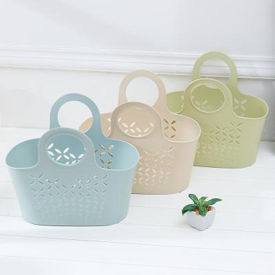 China Bathroom Multicolor Portable Shower Basket Storage Beauty Storage Plastic Basket for sale