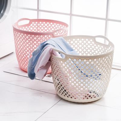 China Large Household Laundry Storage Basket PP Large Capacity Plastic Storage Basket For Dirty Clothes for sale