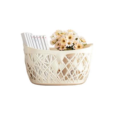 China Sustainable Universal Nordic Beige Storage Baskets Home Decor for sale