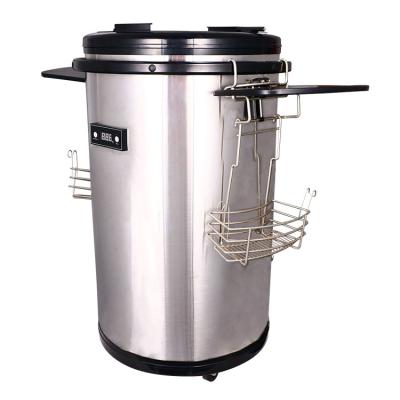 China Sustainable Commercial Round Electric Party Cooler Outdoor Portable Beverage Barrel Cooler for sale