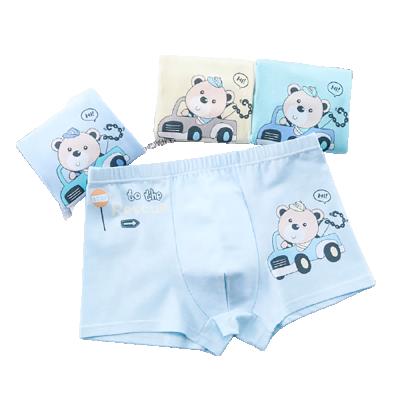 China Seamless 5 Pieces Pure Cotton Cartoon Printed Boxer Pants For Boy U-shaped Breathable Pants For Primary Students Boxer Pants For Kids for sale