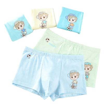 China 5 Pieces Cotton Cartoon Printing Double-Layer Boxer Shorts Boy's Seamless Boxer Breathable Briefs Kids and Teenage Boys for sale