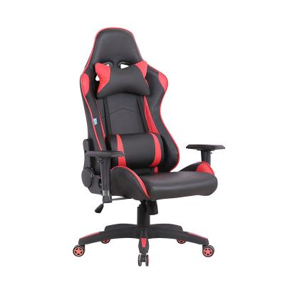 China (Size) Black and Red PC Computer Chair Adjustable Comfortable Leather PU Gamer Racing Racing Chair for sale