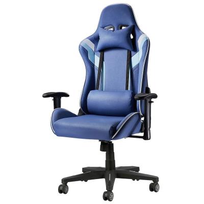 China Silla Gamer Zero Gravity Computer (Height) Home Adjustable Custom Esports Chair Blue Leather Racing PU Gaming Chair for sale