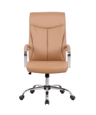 China Revolving Manager Executive Convertible Chair Boss Armrest Brown Swivel Modern Leather Office Chair for sale