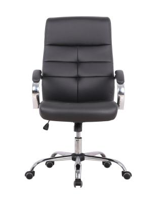 China Black PU Chair Adjustable Height Executive Office Rotating High Quality Leather Rotating Chair for sale