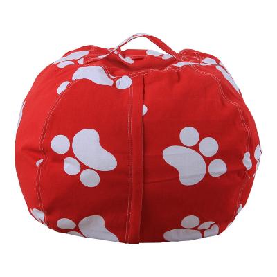 China (Size) Adjustable Posh Storage Bean Bag Chair Cover - Children's Stuffable Kids Plush Toy Organizer for sale