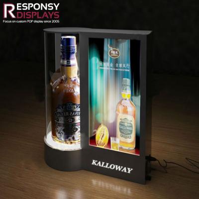 China Hot Selling Mini Illuminated Display High Tech Counter Acrylic Drinks Display Rack for sale