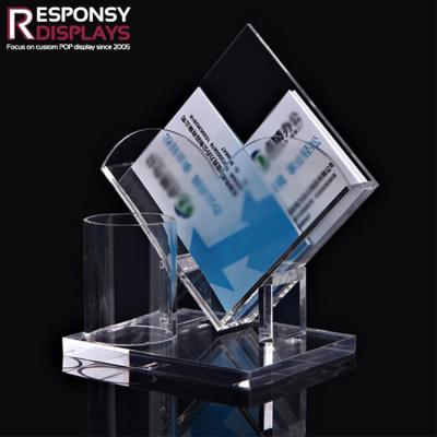 China Commercial Use Acrylic Countertop Business Card Display Holder for sale