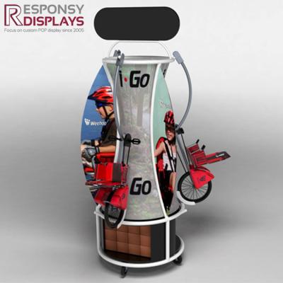 China Floor Wood and Metal Children Bicycle Display Stand for sale