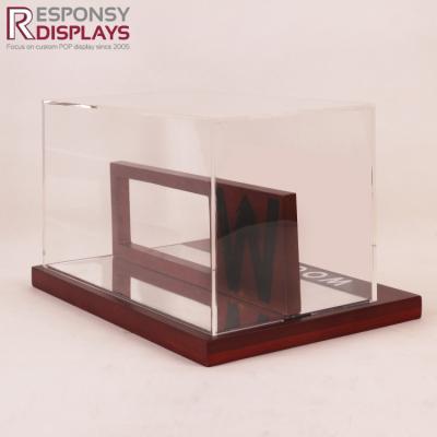 China Acrylic and Pine Wood Sunglasses Small Display Box with Light and Lock for sale