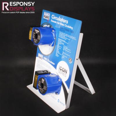 China Mini Metal & PVC Plate Pump Display Counter Stand for sale