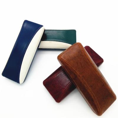 China Glasses Case Box BENQIAN BQ2025-2 Fashion Glass Leather Case Good Hardness Nice Design for sale