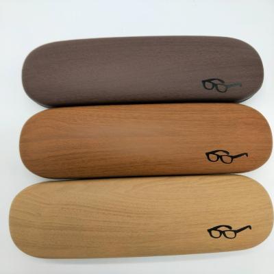 China Metal Compression China Grain Leather Metal Frame Glass Imitation Thermal Wooden Case/Wholesale Eyeglass Case for sale