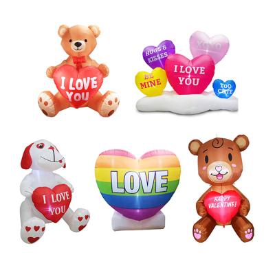 China Inflatable Valentine's Day Decoration Valentine's Day Inflatable Bear Swan Love Dog Party Garden Decoration I Love You for sale