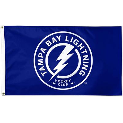 China 3ft*5ft NHL Tampa Bay Lightning Flag Polyester NHL Flying/Hanging Flag for sale