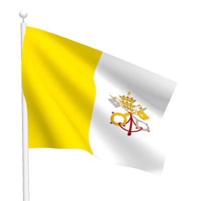 China Hanging Flag of Italy Roman Catholic Church Vatican City Flag Hand Sticks with Flagpole for sale