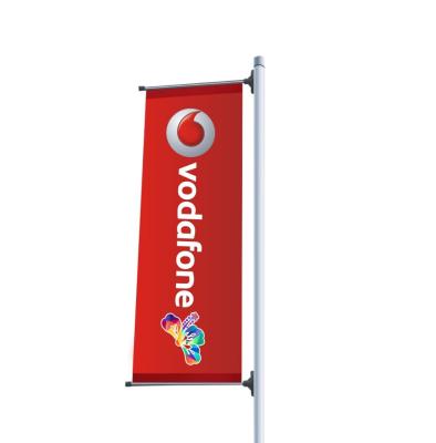 China Hang NO MOQ flag pvc cable lamp post roadside custom advertising banner for sale