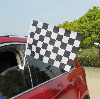 China Color-Resistant Custom Car Window Flags Wholesale Checkered Car Racing Flags for sale